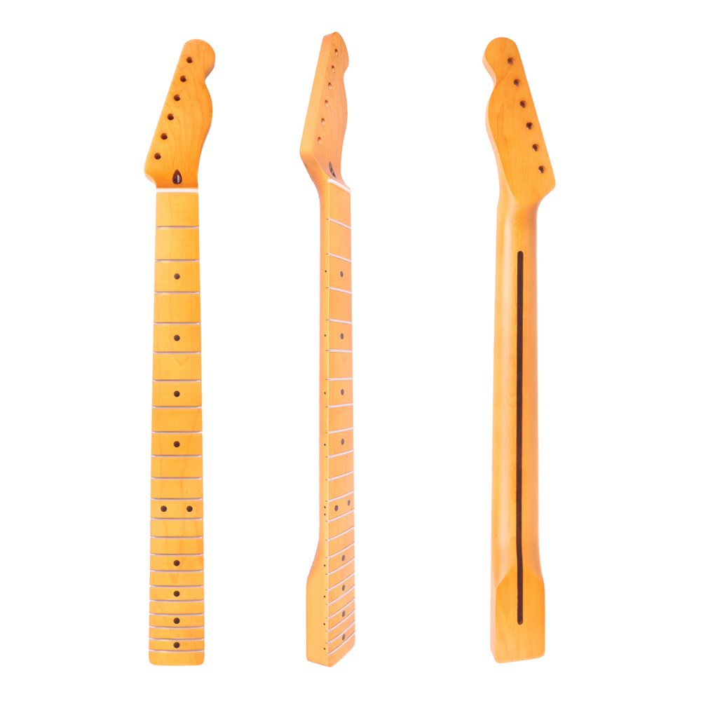 Telecaster Guitar Neck Maple Neck 9.5" Radius 8 mm Holes 21 Frets Satin Finish Guitar Neck
