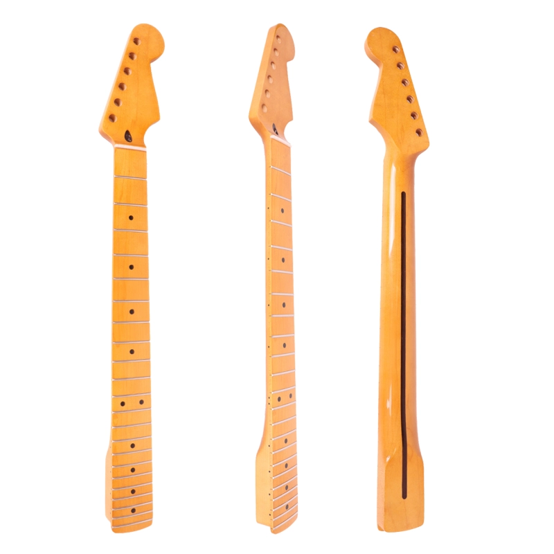 Stratocaster Guitar Neck Maple Neck 9.5" Radius 10 mm Holes 22 Frets Gloss Finish