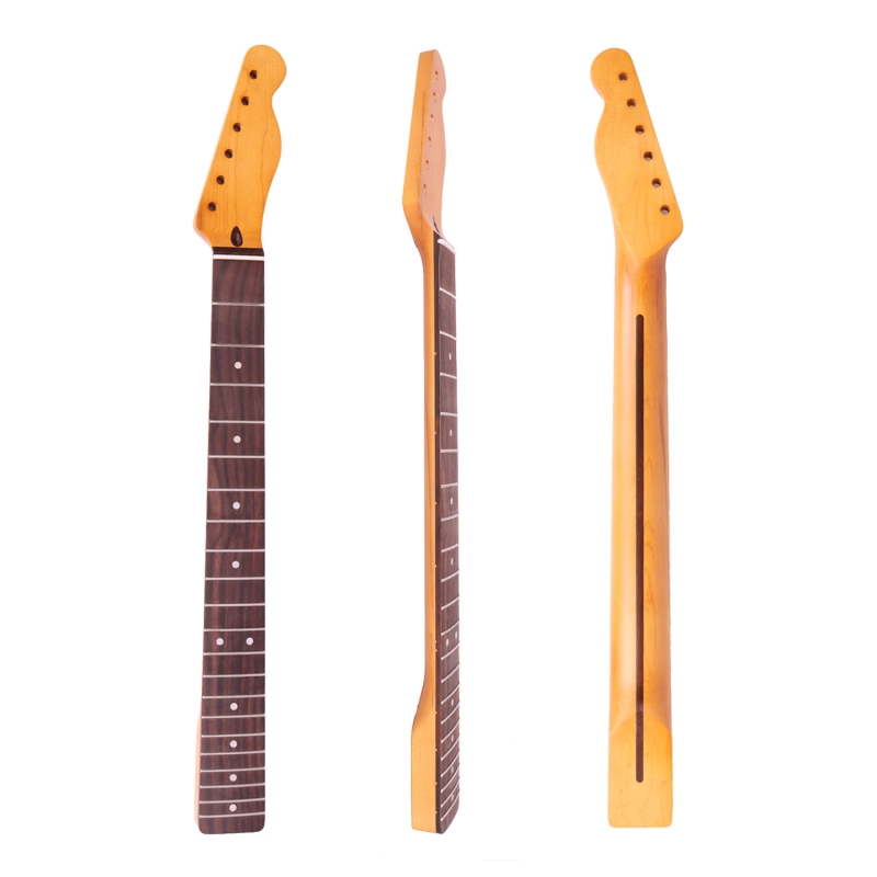 Telecaster Guitar Neck Rosewood Fretboard Maple Neck 9.5" Radius 8 mm Holes 21 Frets Satin Finish