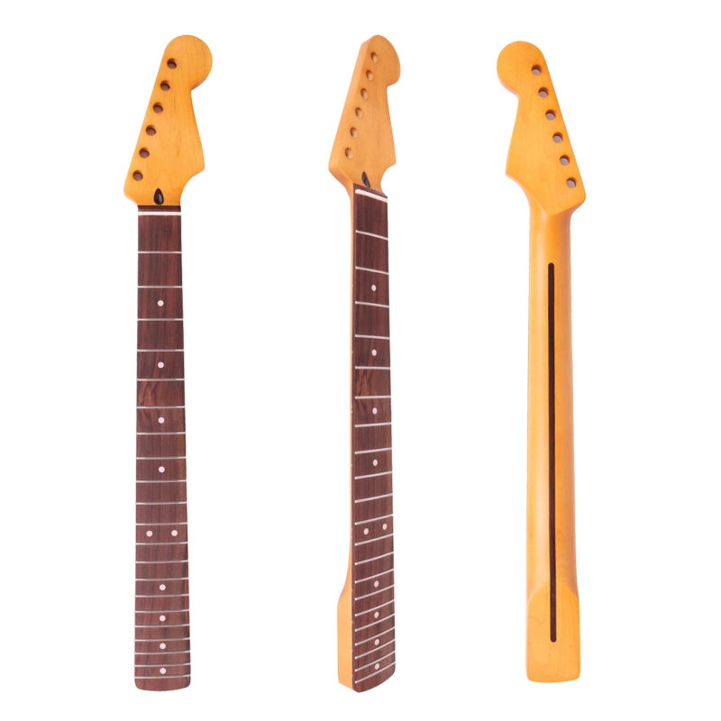 Stratocaster Guitar Rosewood Fretboard Neck Maple Neck 9.5" Radius 10 mm Holes 21 Frets Satin Finish