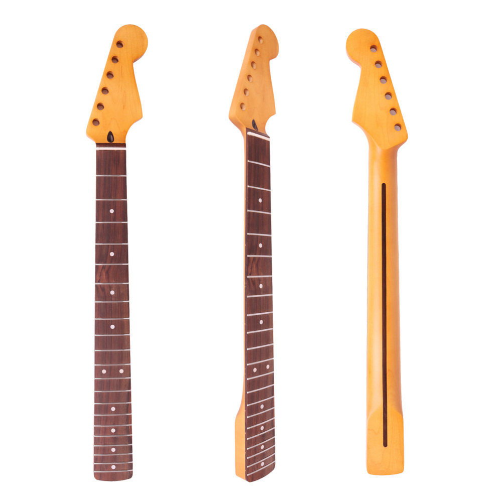 Stratocaster Guitar Rosewood Fretboard Neck Maple Neck 9.5" Radius 10 mm Holes 21 Frets Satin Finish