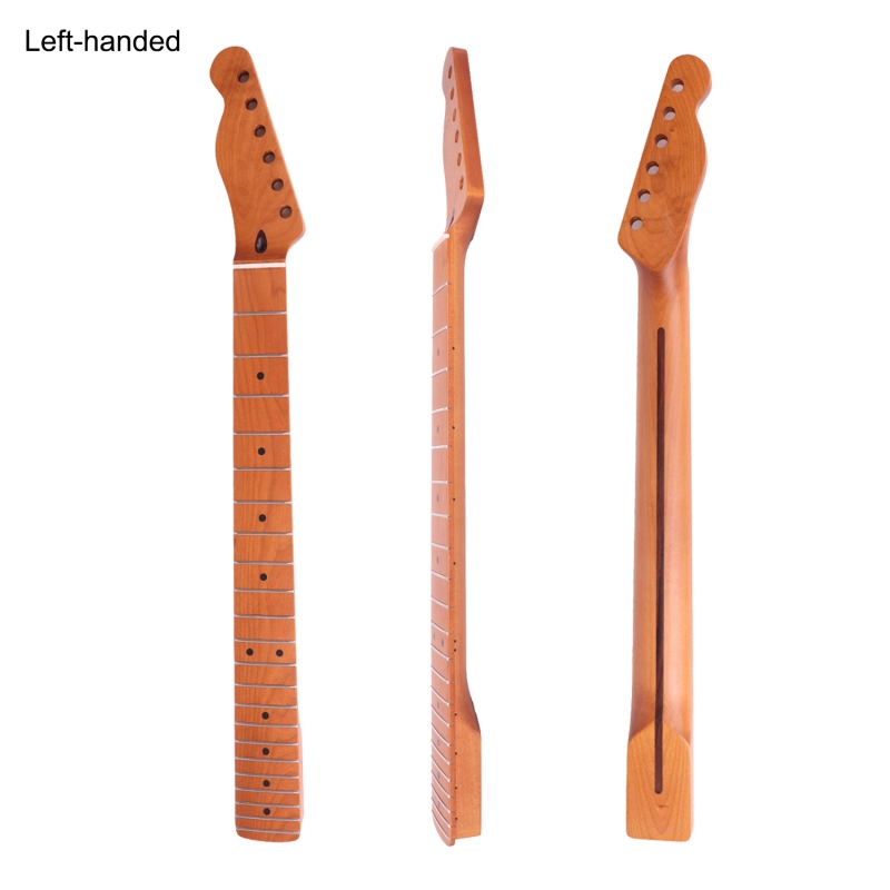 Left-handed Telecaster Guitar Neck Roasted Maple Neck 9.5" Radius 10 mm Holes 22 Frets Satin Finish