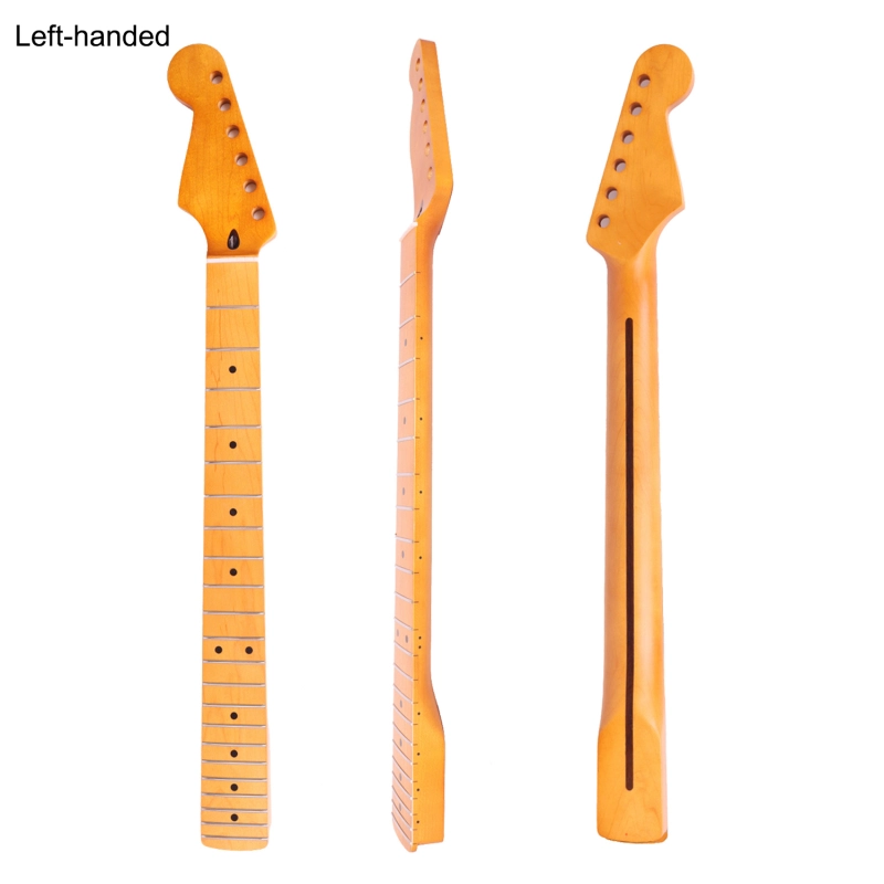Left-handed Stratocaster Guitar Neck Maple Neck 9.5" Radius 10 mm Holes 22 Frets Satin Finish