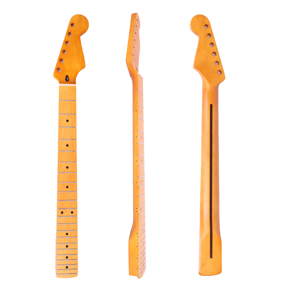 Stratocaster Guitar Neck Maple Neck 9.5" Radius 10 mm Holes 22 Frets Satin Finish