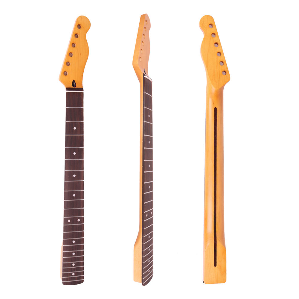 Telecaster Guitar Neck Rosewood Fretboard Maple Neck 12" Radius 10 mm Holes 22 Frets Satin Finish