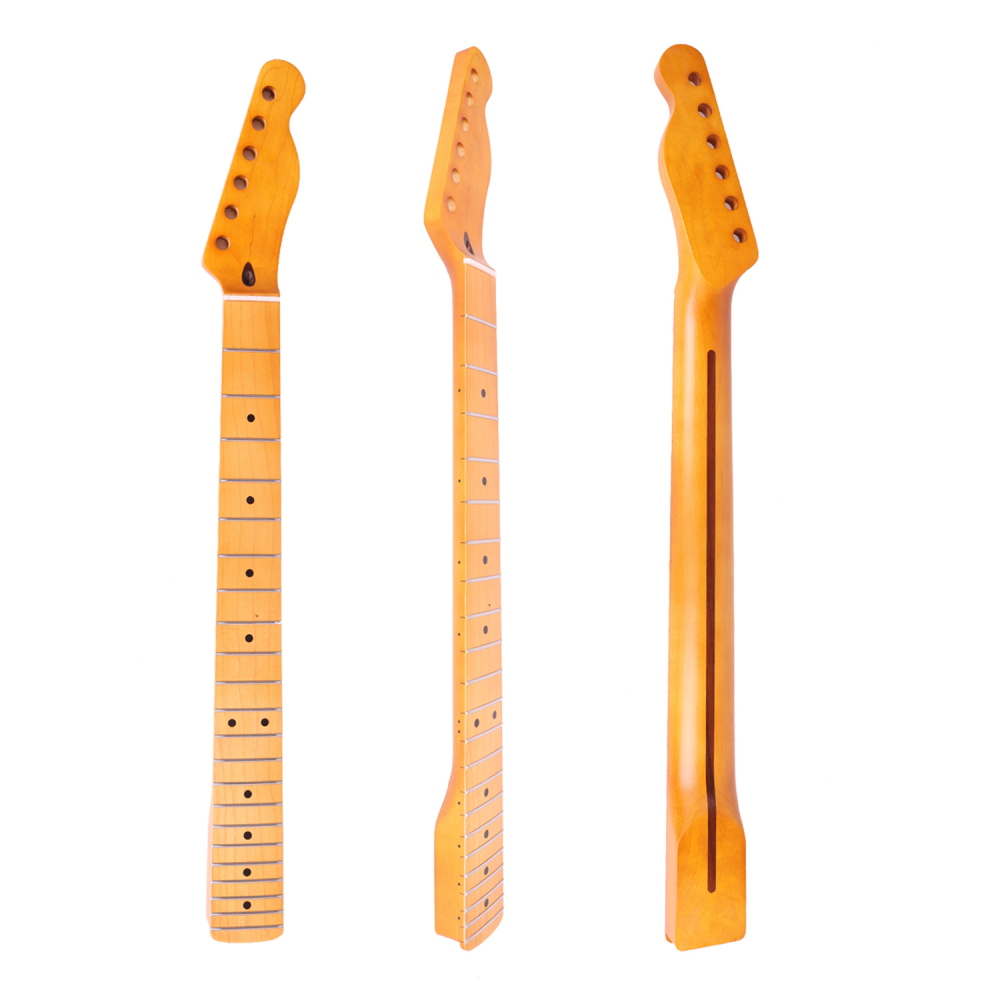 Telecaster Guitar Neck Maple Neck 12" Radius 10 mm Holes 22 Frets Satin Finish