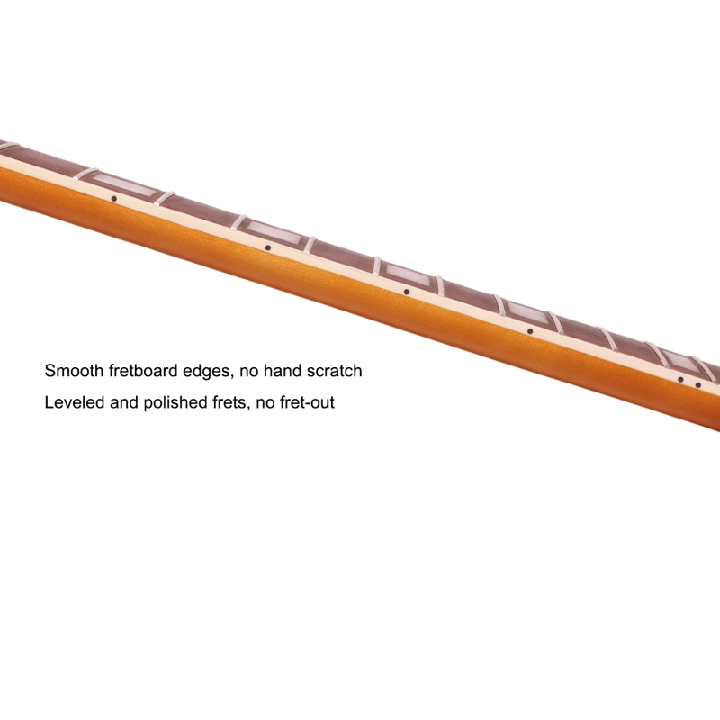 Left-handed Telecaster Guitar Neck Rosewood Fretboard Maple Neck 9.5" Radius 10 mm Holes 22 Frets Satin Finish