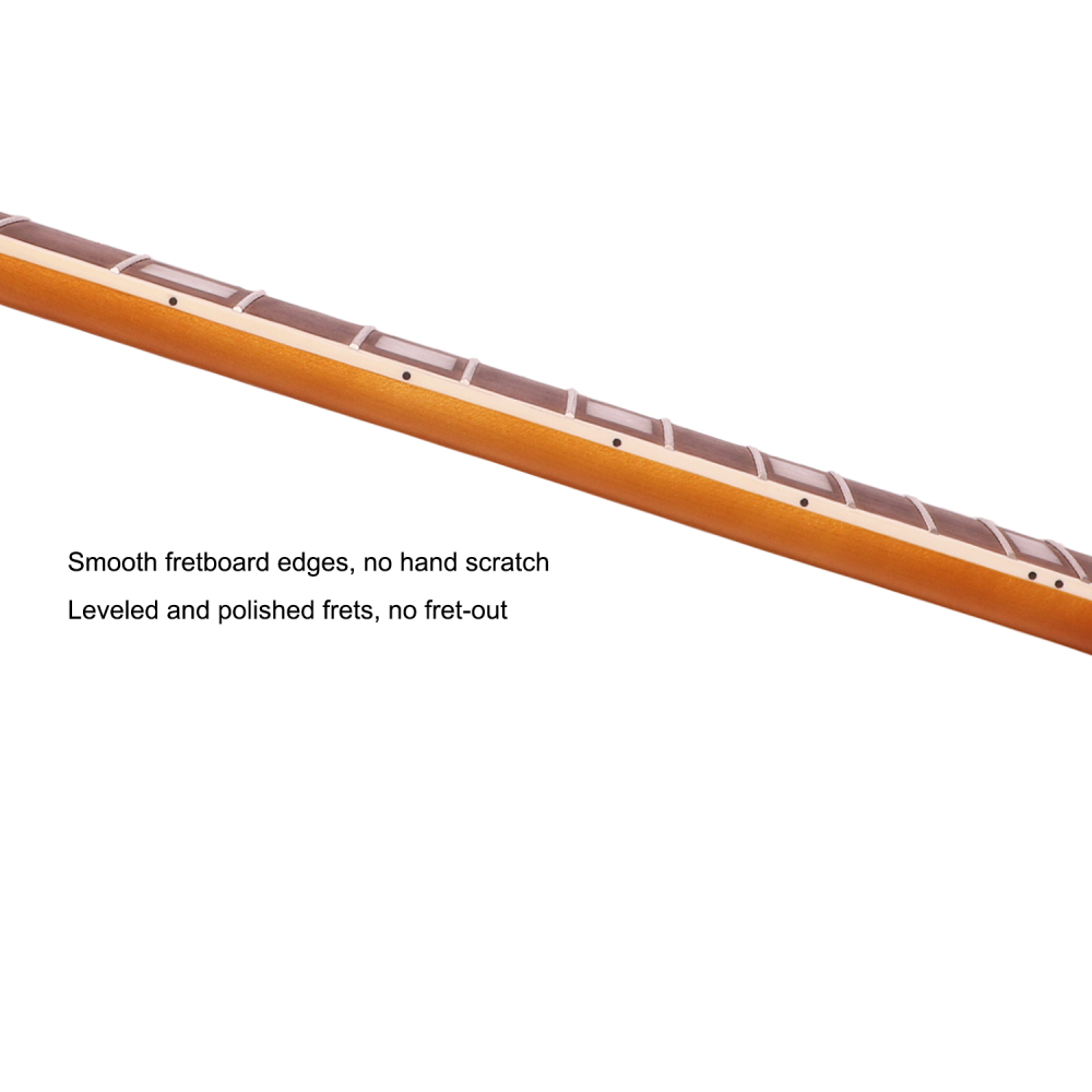 Telecaster Guitar Neck Rosewood Fretboard Maple Neck 9.5" Radius 10 mm Holes 22 Frets Satin Finish Acrylic Inlay