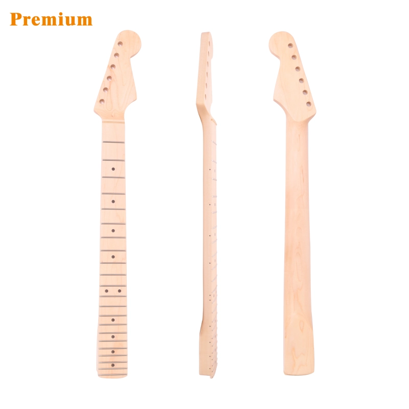 Premium Stratocaster Guitar Neck Selected Canadian Maple Fretboard 9.5" Radius 10 mm Holes 22 Frets Satin Finish Master Build