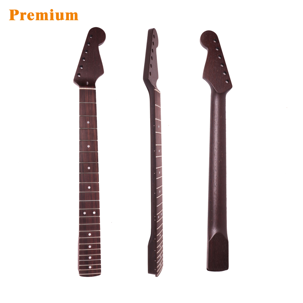 Premium Stratocaster Quarter Sawn Black Wenge Guitar Neck Rosewood Fretboard 9.5" Radius 10 mm Holes 22 Frets Satin Finish Master Build