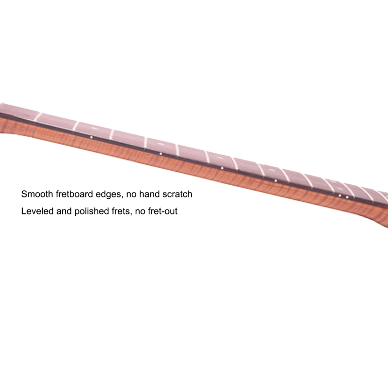 AAAAA Flame Maple  Stratocaster Guitar Neck Rosewood Fretboard Maple Neck 9.5 Radius 8 mm Holes 22 Frets Satin Finish