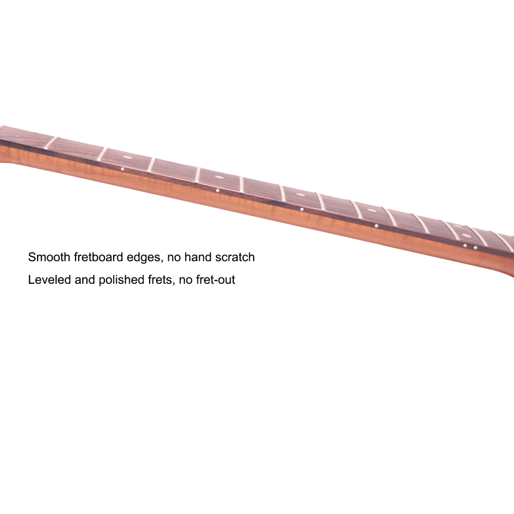 AAAAA Flame Maple Telecaster Guitar Neck Rosewood Fretboard Maple Neck 9.5 Radius 8 mm Holes 22 Frets Satin Finish