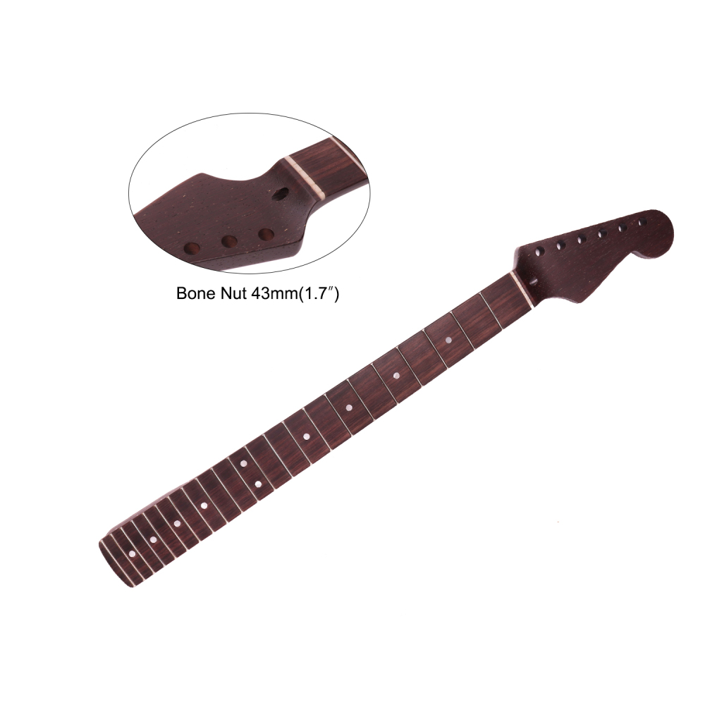 Premium Stratocaster Quarter Sawn Black Wenge Guitar Neck Rosewood Fretboard 9.5" Radius 10 mm Holes 22 Frets Satin Finish Master Build