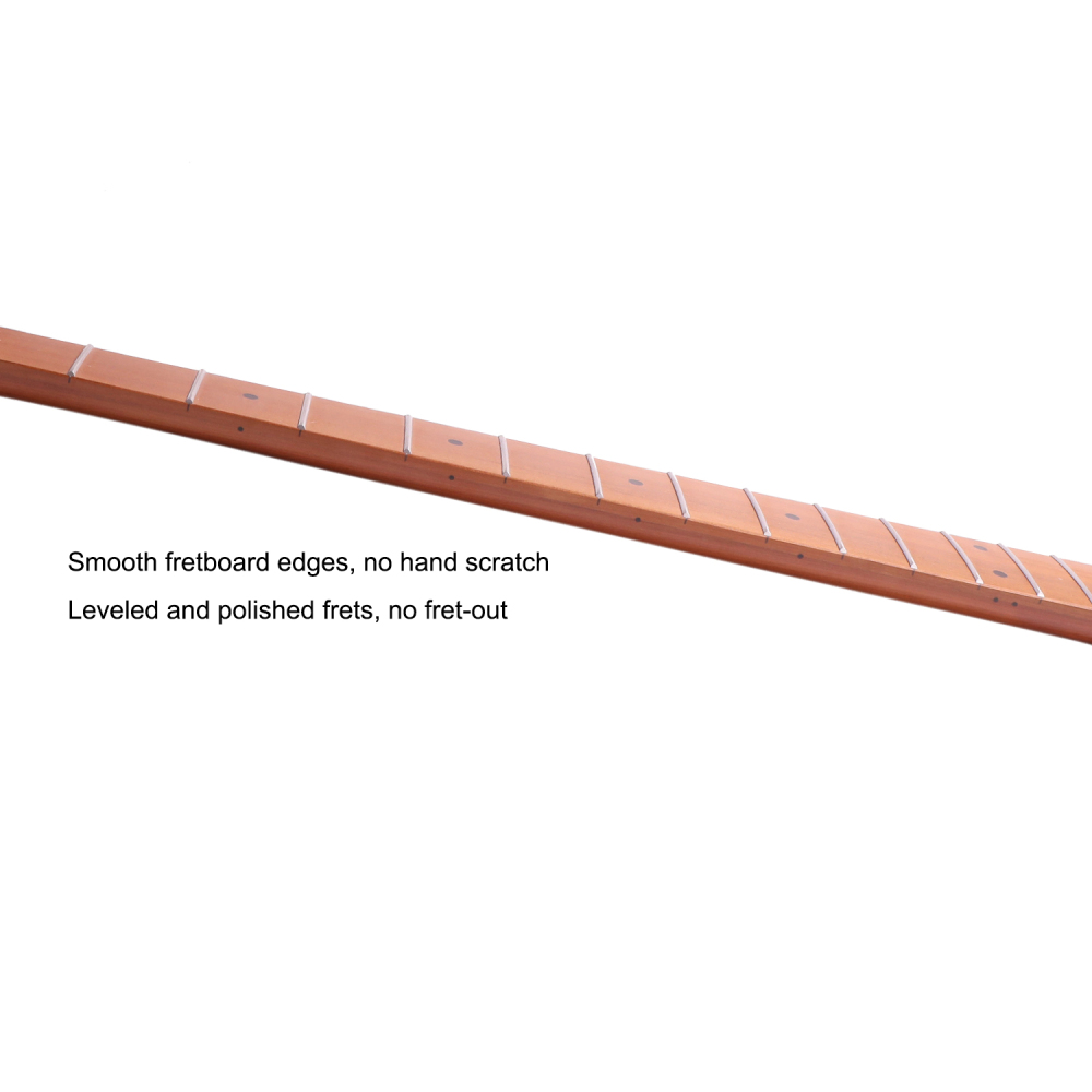 4 Strings Precision Bass Guitar Neck Roasted Maple Neck 12" Radius 18 mm Holes 21 Frets Satin Finish