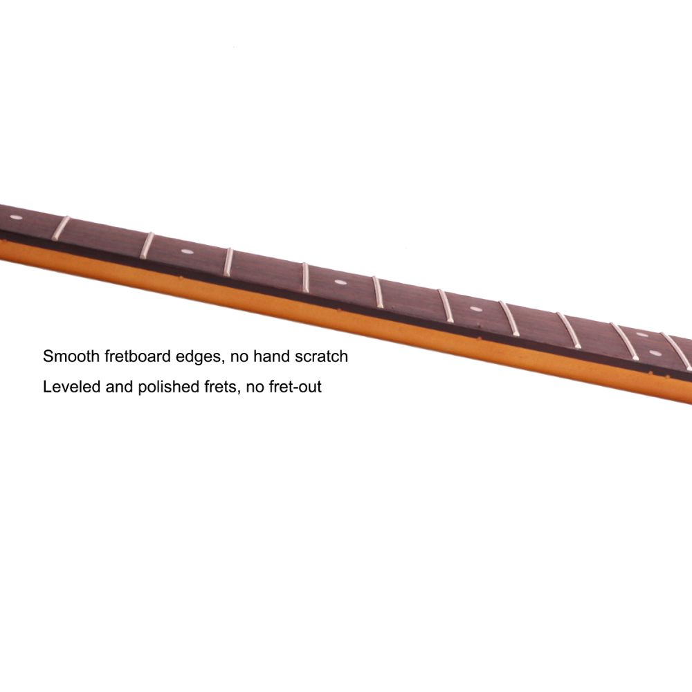 4 Strings Precision Bass Guitar Neck Rosewood Fretboard Maple Neck 12" Radius 18 mm Holes 20 Frets Satin Finish
