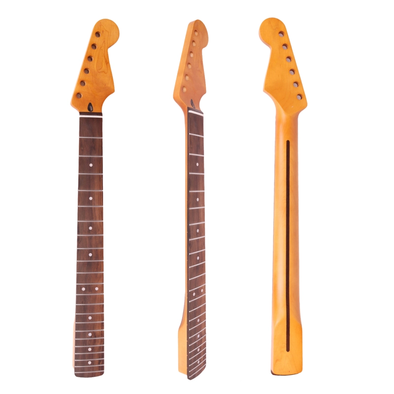 Stratocaster Guitar Neck Rosewood Fretboard Maple Neck 12" Radius 10 mm Holes 22 Frets Satin Finish