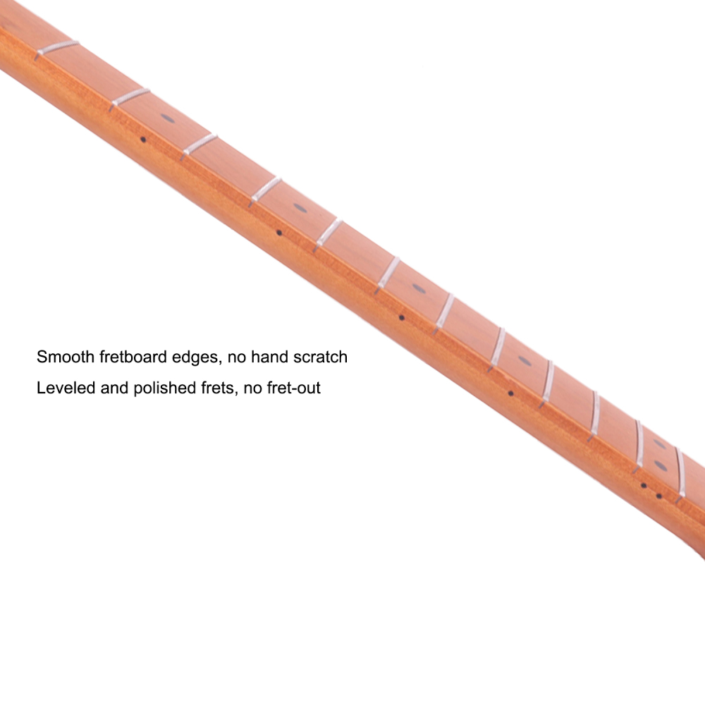 24.75" Scale Length Telecaster Guitar Neck Roasted Maple Neck 12" Radius 10 mm Holes 22 Frets Satin Finish