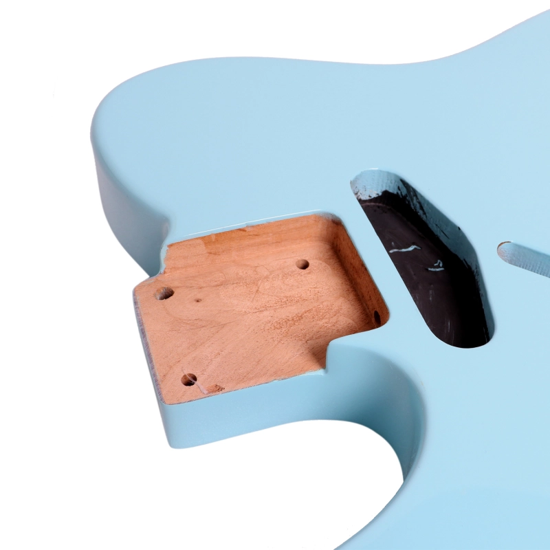 Left-handed American Alder Electric Guitar Body Telecaster SS Sonic Blue Color