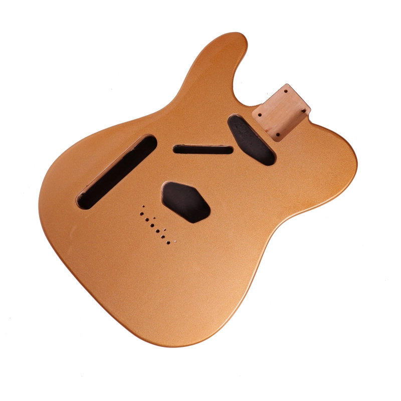 Left-handed American Alder Electric Guitar Body Telecaster SS Shoreline Gold Color