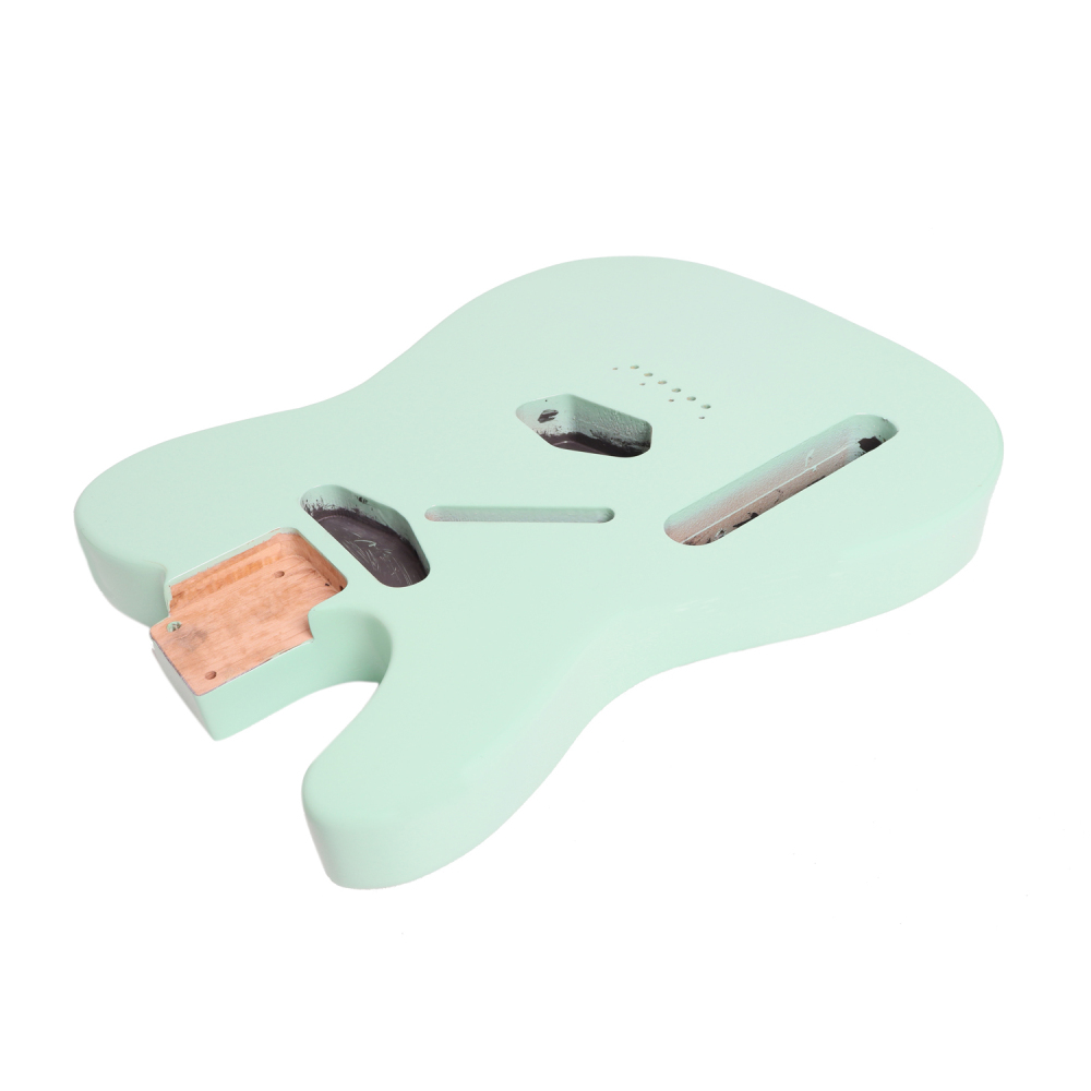Left-handed American Alder Electric Guitar Body Telecaster SS Surf Green Color