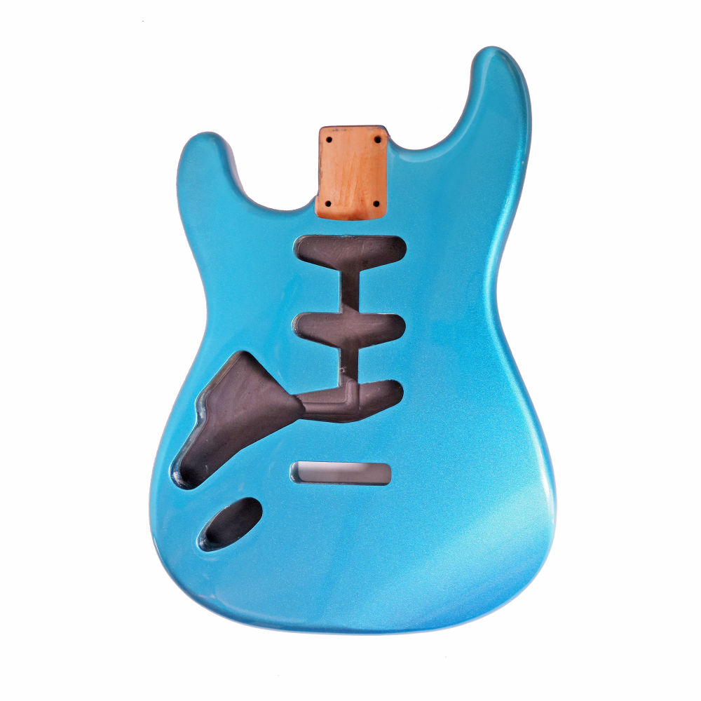 Left-handed American Alder Electric Guitar Body Stratocaster SSS Lake Placid Blue Color