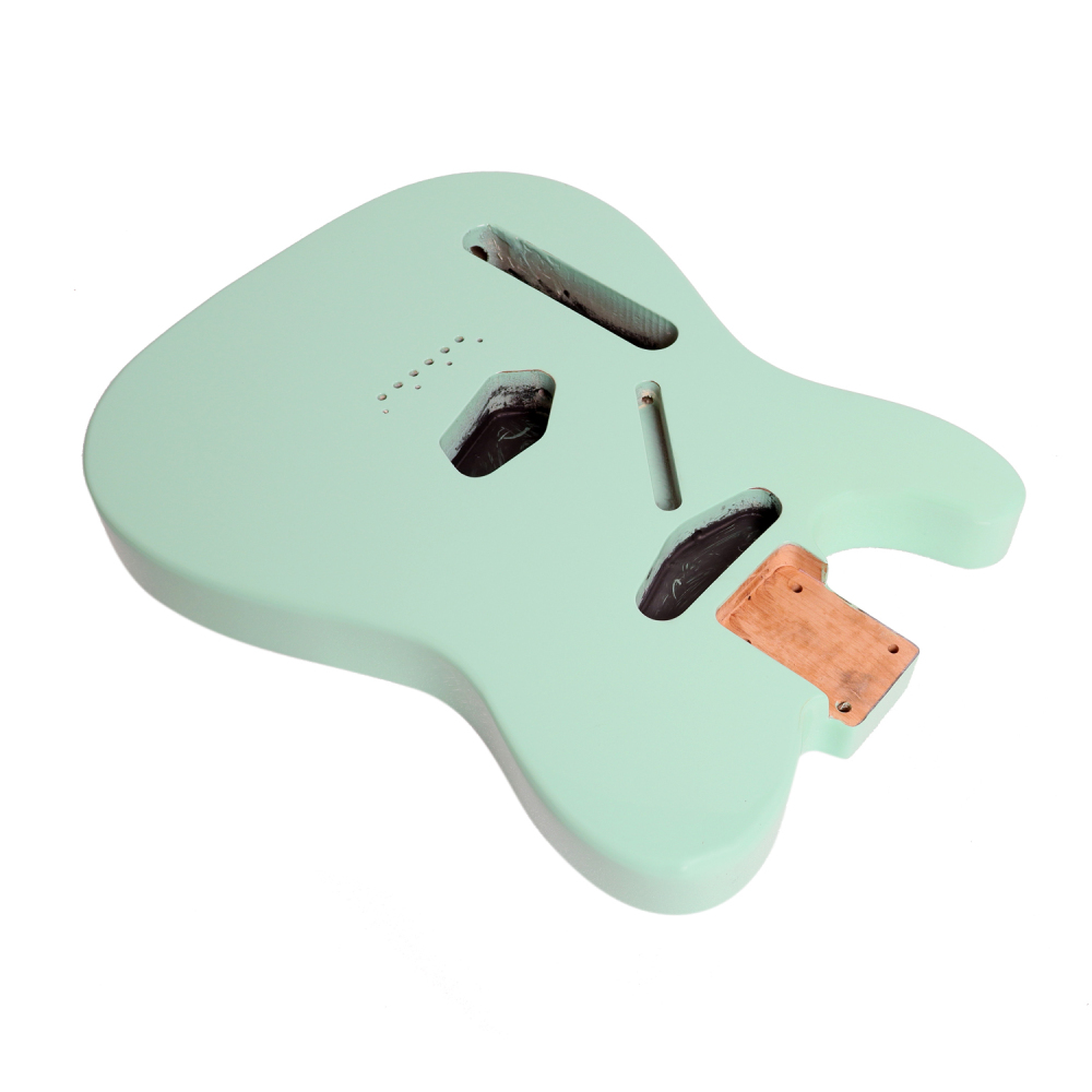 Left-handed American Alder Electric Guitar Body Telecaster SS Surf Green Color