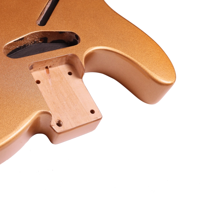 Left-handed American Alder Electric Guitar Body Telecaster SS Shoreline Gold Color