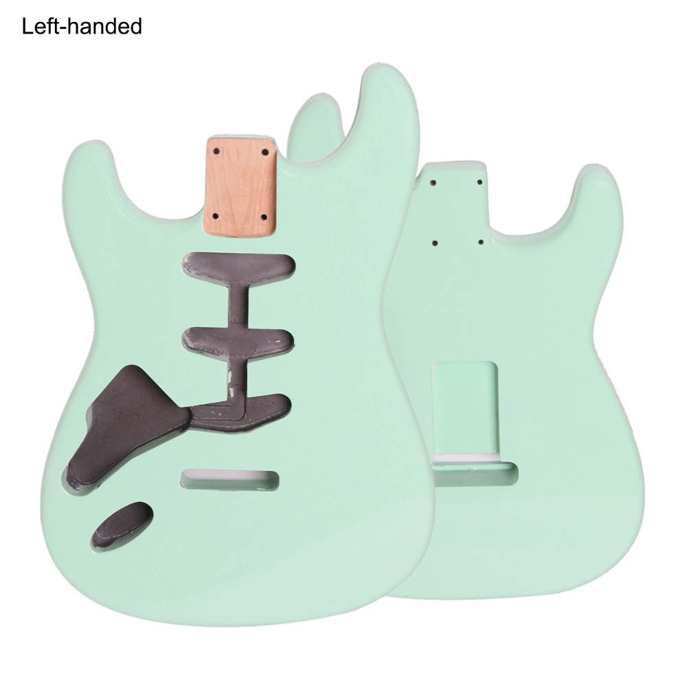 Left-handed American Alder Electric Guitar Body Stratocaster SSS Surf Green Color