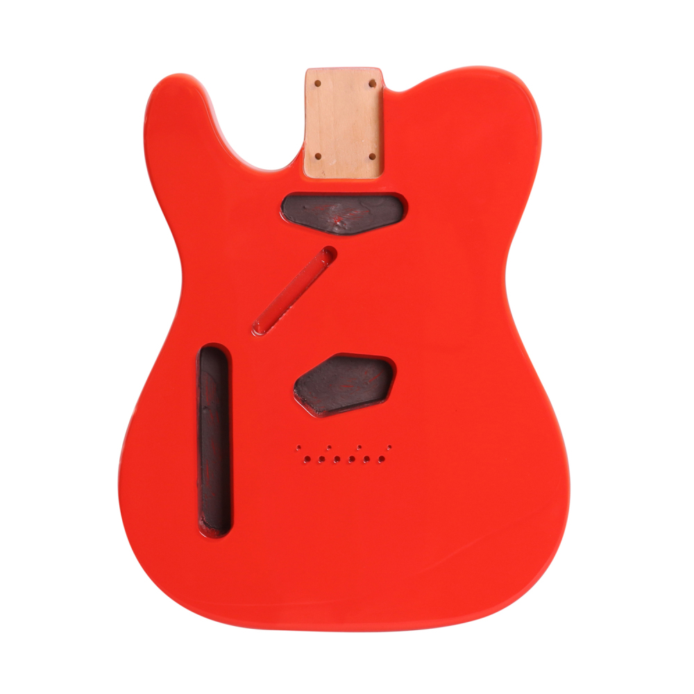 Left-handed American Alder Electric Guitar Body Telecaster SS Festa Red Color
