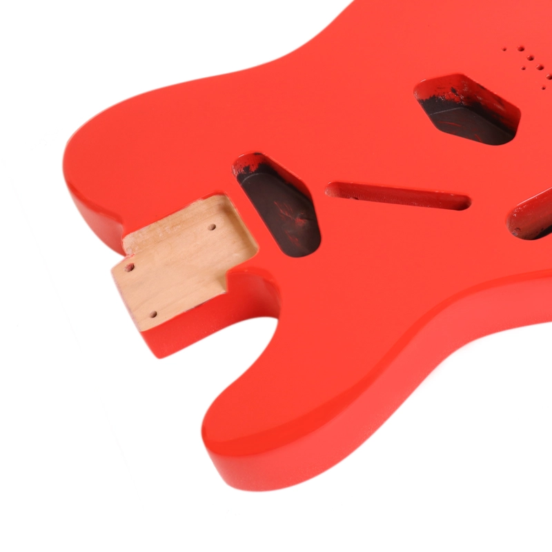 Left-handed American Alder Electric Guitar Body Telecaster SS Festa Red Color