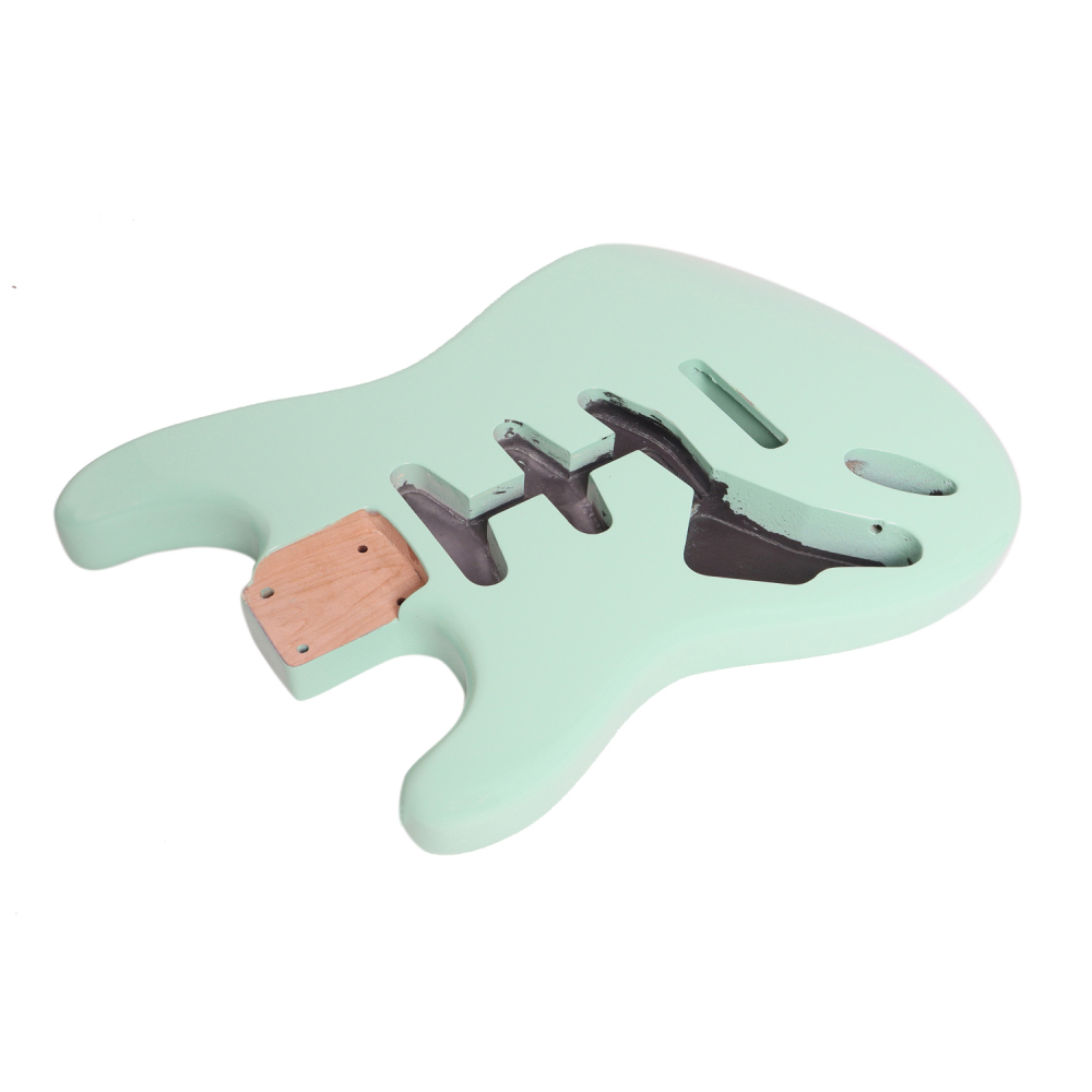 Left-handed American Alder Electric Guitar Body Stratocaster SSS Surf Green Color