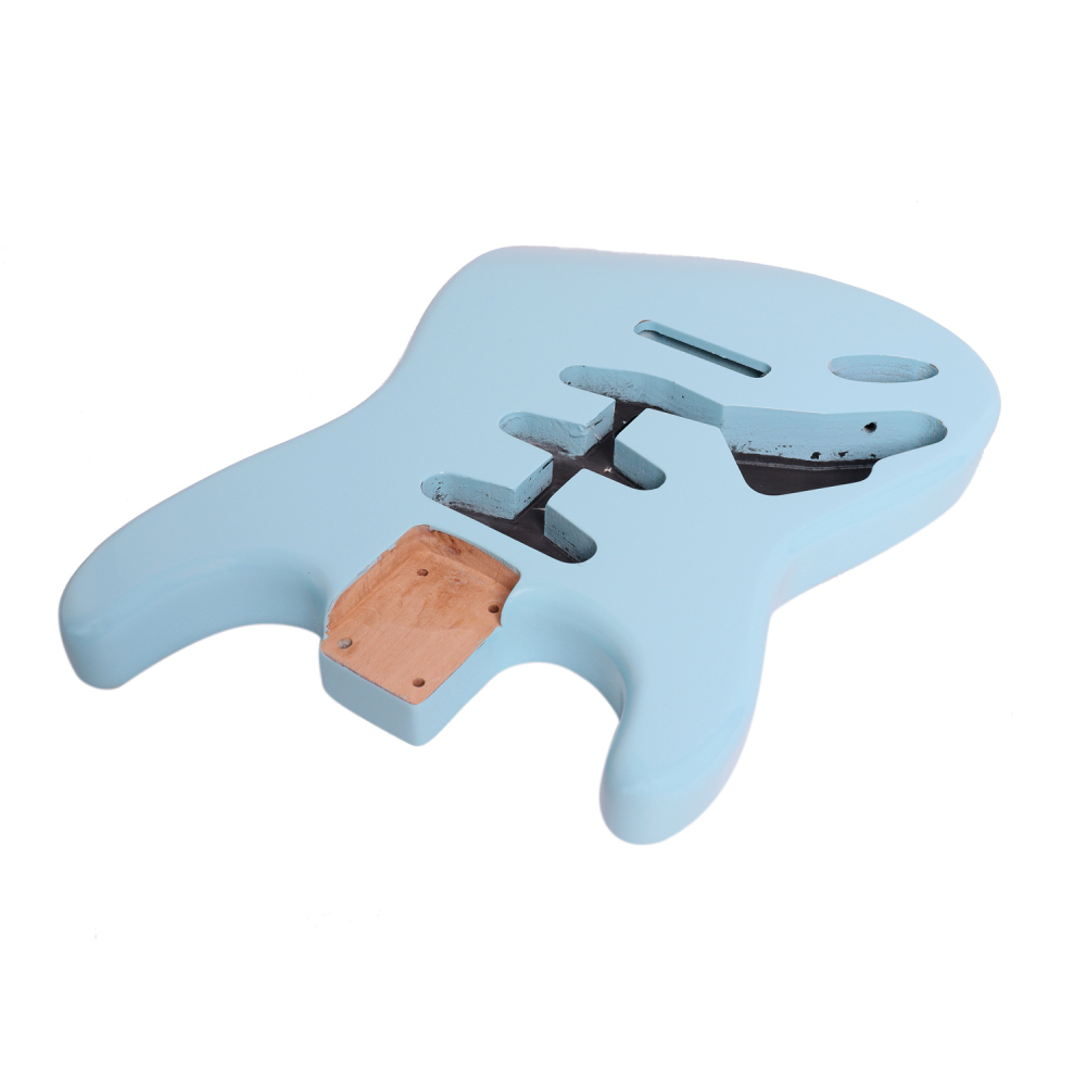 Left-handed American Alder Electric Guitar Body Stratocaster SSS Sonic Blue Color