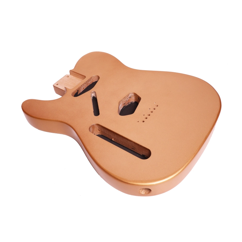 Left-handed American Alder Electric Guitar Body Telecaster SS Shoreline Gold Color