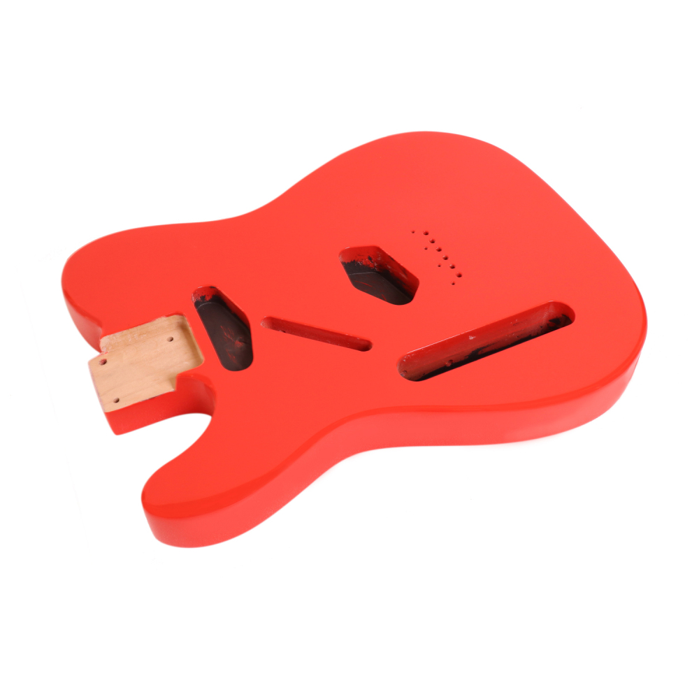 Left-handed American Alder Electric Guitar Body Telecaster SS Festa Red Color