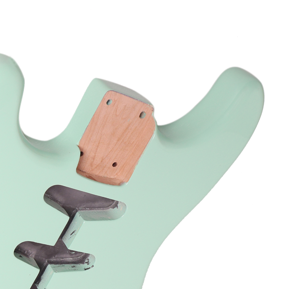 Left-handed American Alder Electric Guitar Body Stratocaster SSS Surf Green Color