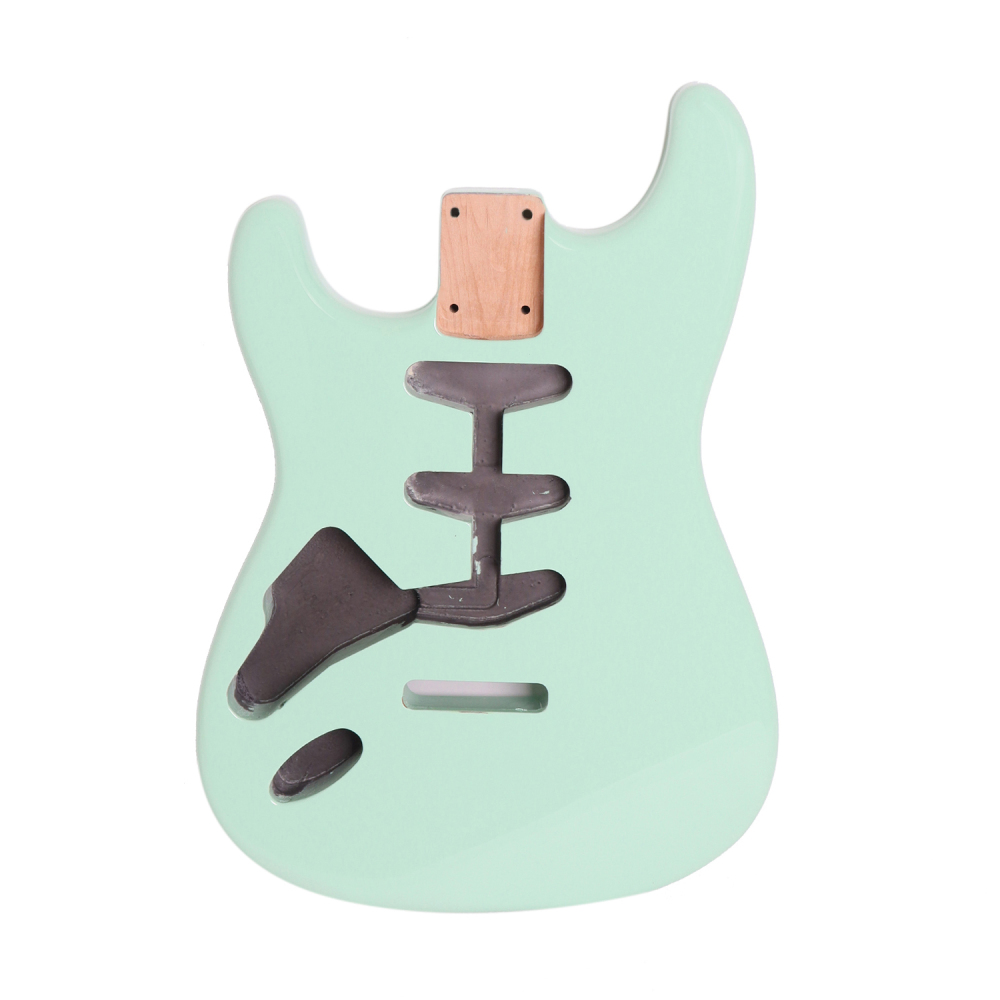 Left-handed American Alder Electric Guitar Body Stratocaster SSS Surf Green Color