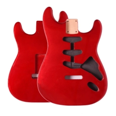Roasted Poplar Electric Guitar Body Stratocaster SSS Candy Apple Red Color