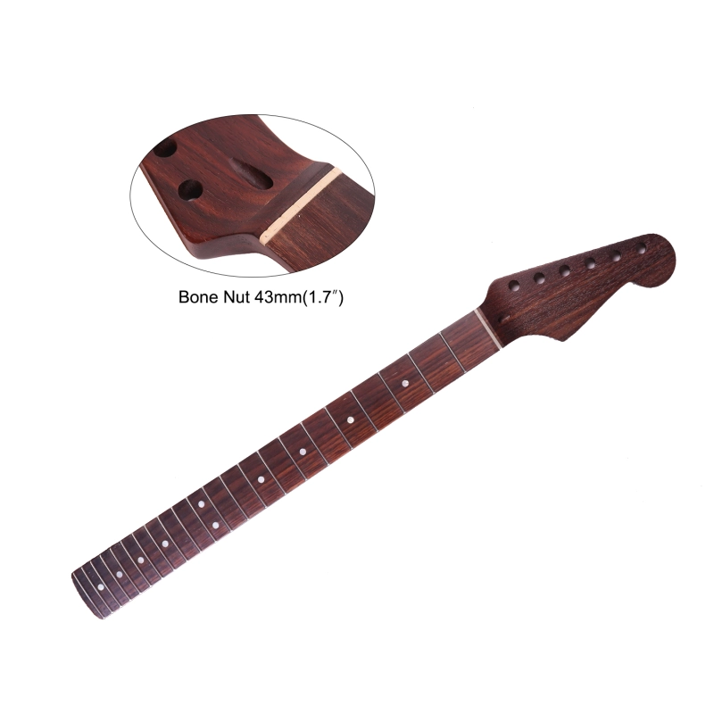 Premium Telecaster Quarter Sawn Black Wenge Guitar Neck Rosewood Fretboard 9.5" Radius 10 mm Holes 22 Frets Satin Finish Master Build