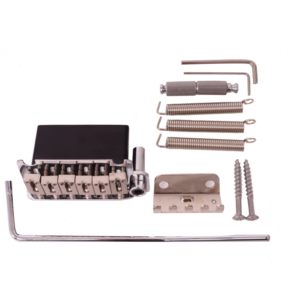 electric guitar Tremolo bridge with full steel block base 2-point type 54mm black alloy