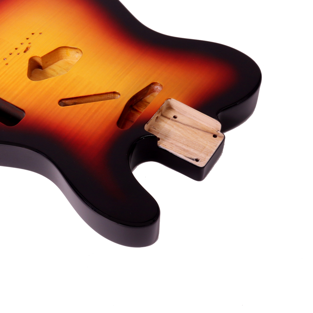 Special Wood Veneer Electric Guitar Body Telecaster SS Ash Wood Sunburst