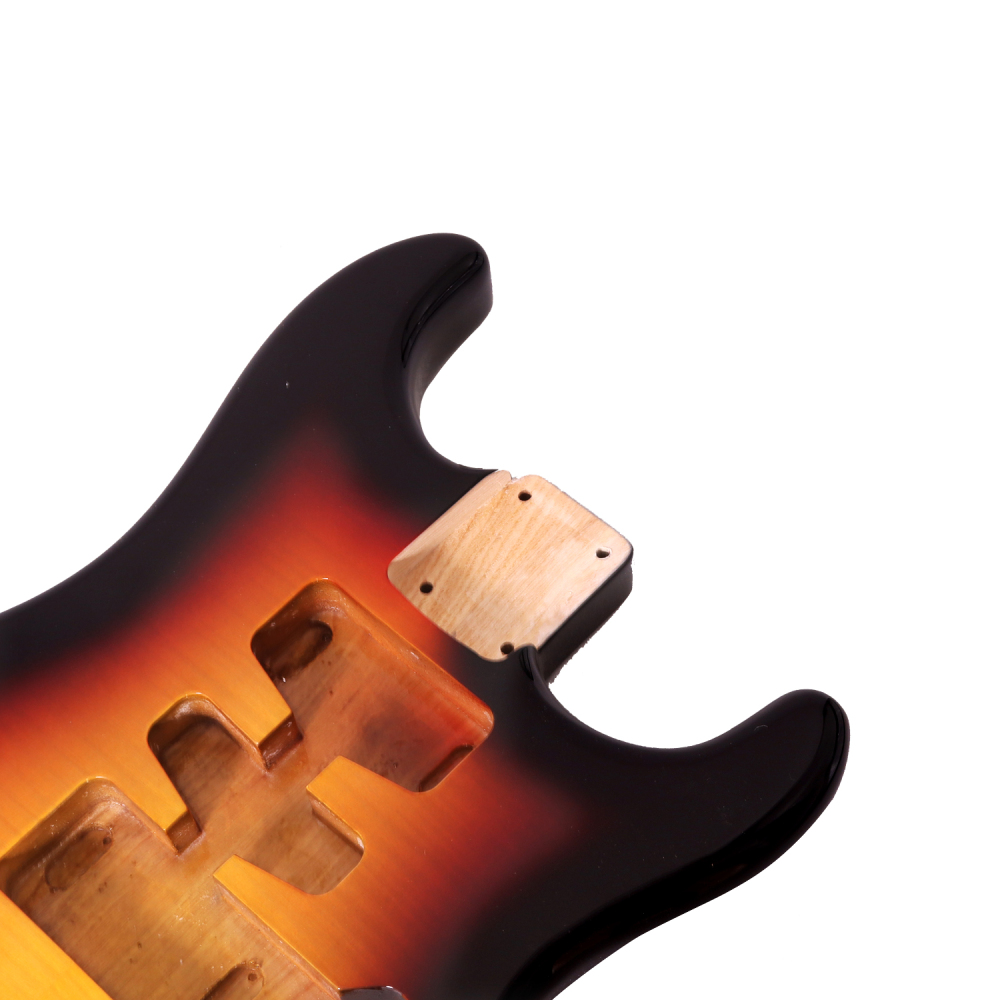 Special Wood Veneer Electric Guitar Body Stratocaster SSS Ash Wood Sunburst