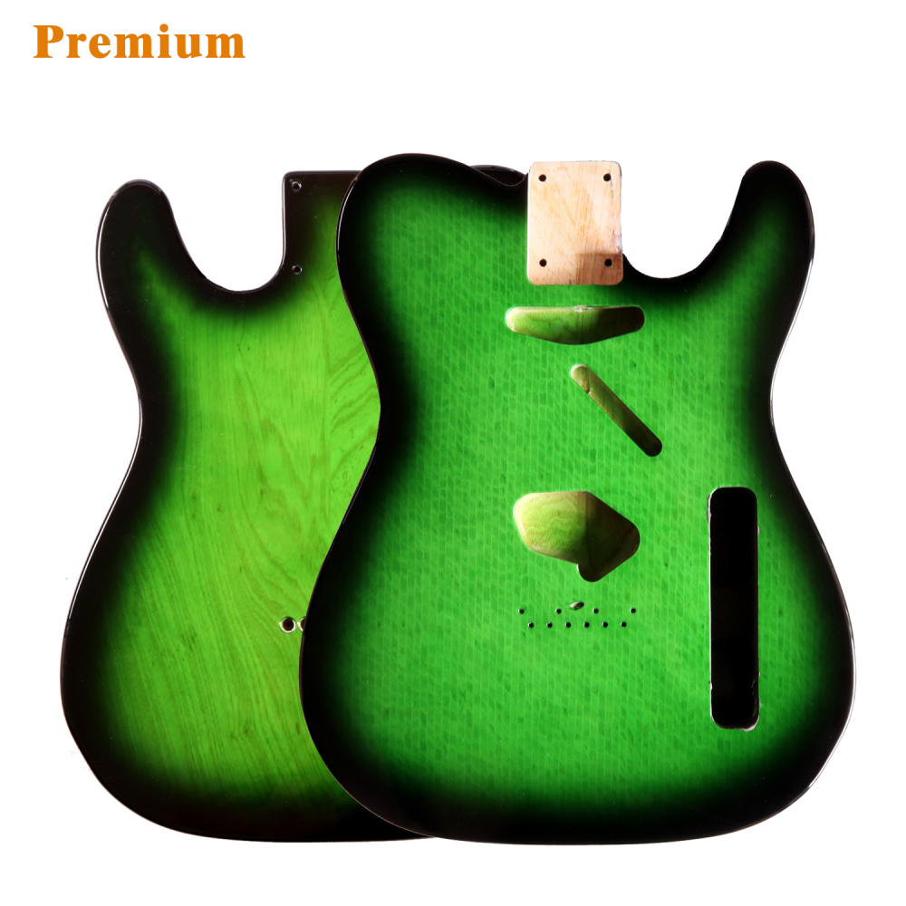Special Wood Veneer Electric Guitar Body Telecaster SS Ash Wood Green