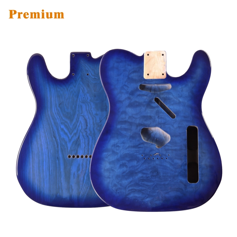Special Wood Veneer Electric Guitar Body Telecaster SS Ash Wood Blue
