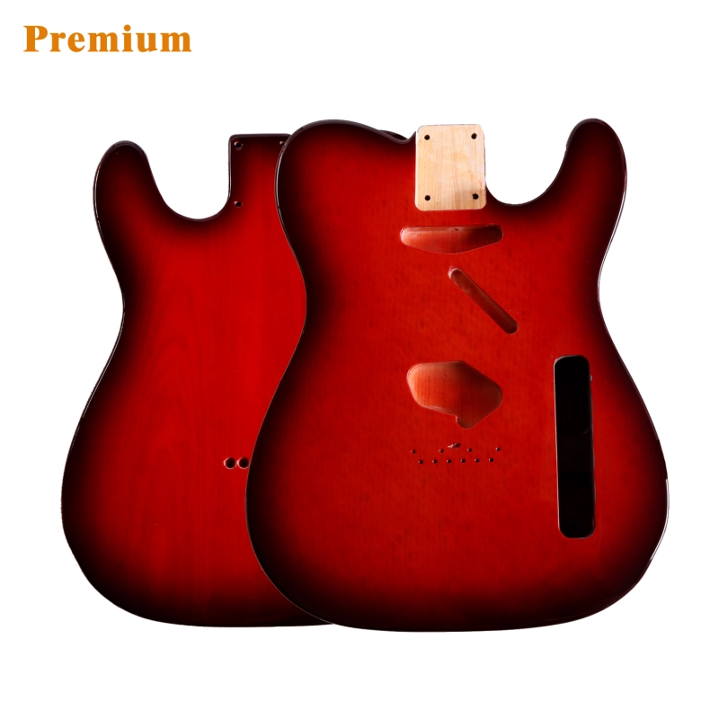 Special Wood Veneer Electric Guitar Body Telecaster SS Ash Wood Red