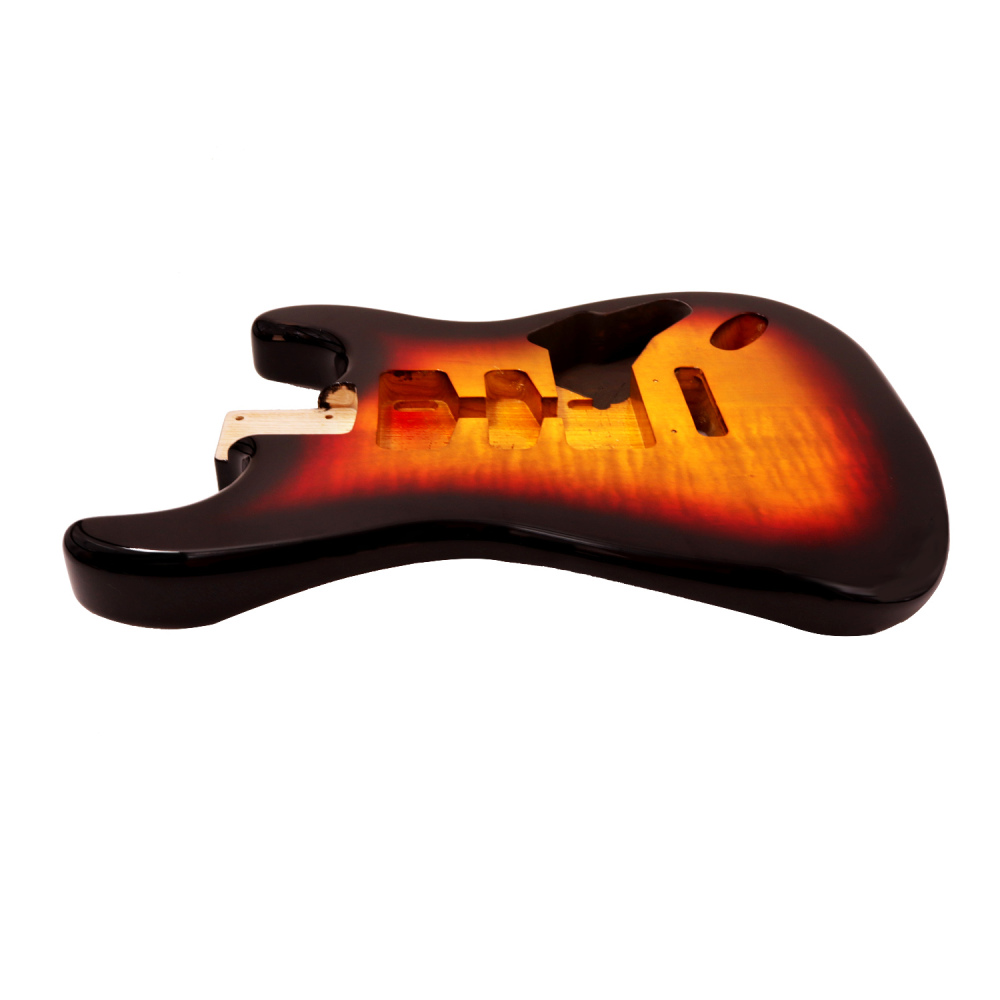 Special Wood Veneer Electric Guitar Body Stratocaster SSS Ash Wood Sunburst