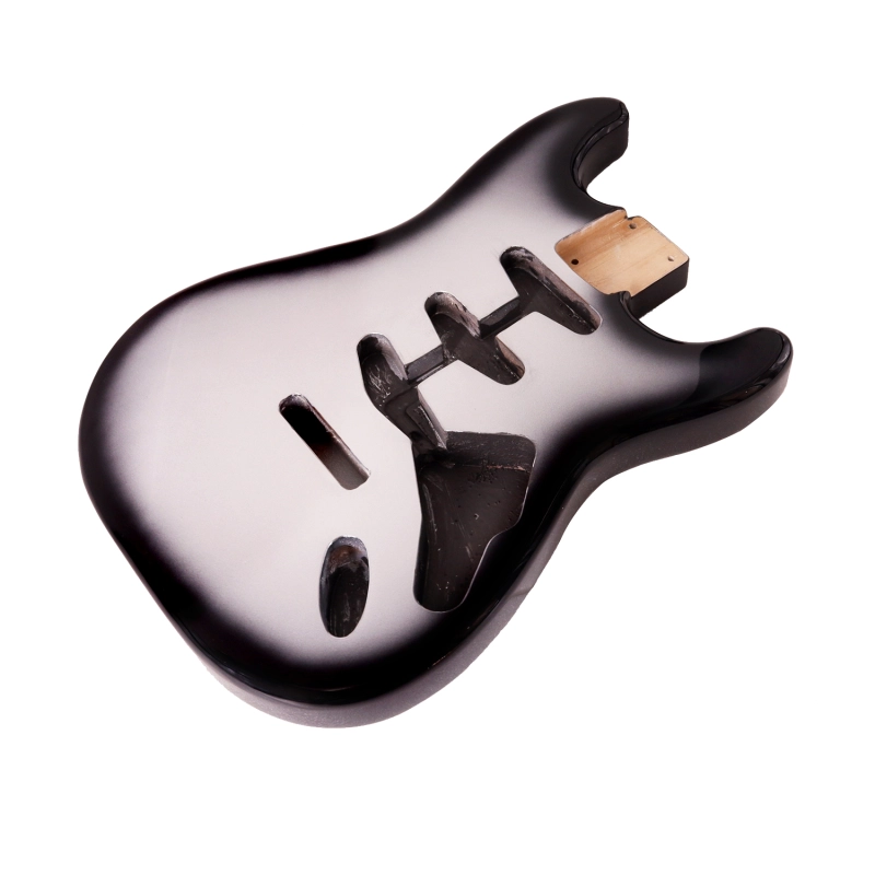 Roasted Poplar Electric Guitar Body Stratocaster SSS Black Sparkle Color