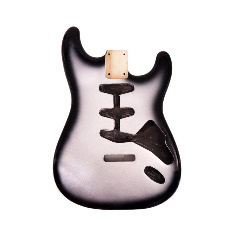 Roasted Poplar Electric Guitar Body Stratocaster SSS Black Sparkle Color