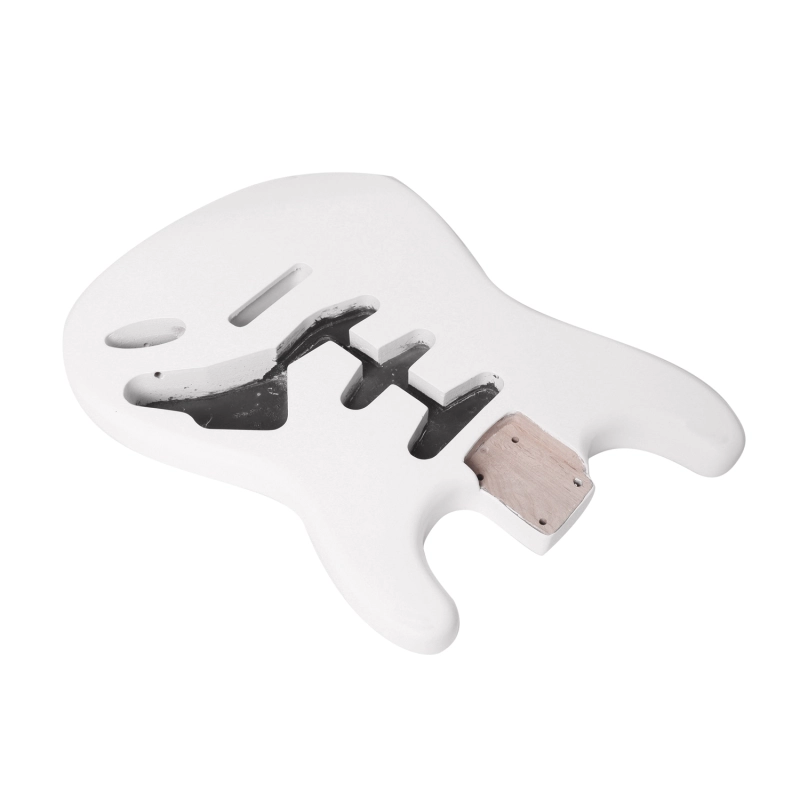 American Alder Electric Guitar Body Stratocaster SSS White Color