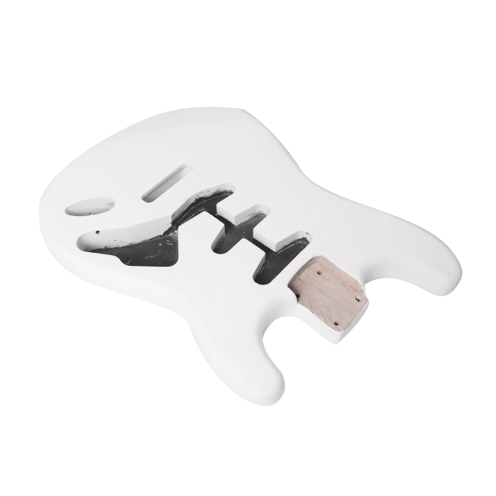 American Alder Electric Guitar Body Stratocaster SSS White Color