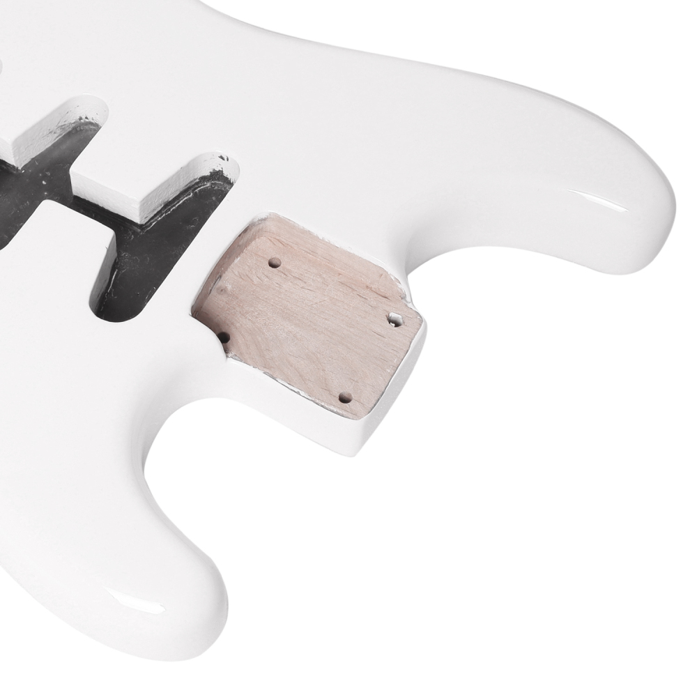 American Alder Electric Guitar Body Stratocaster SSS White Color